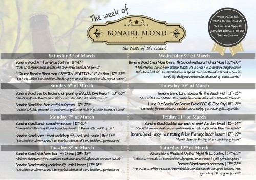 Bonaire blond weekschema