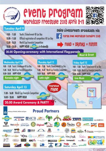 Bonaire is klaar voor de Forsa PWA World Cup welke dinsdag 9 april start